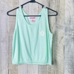 Energie Size Medium Light Green Scoop Neck Tank Top